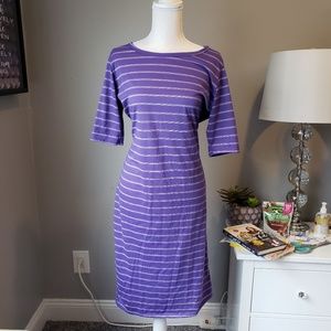 Purple and silver striped Julia LLR LULAROE